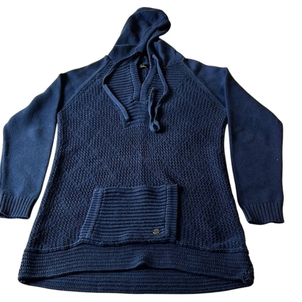 PrAna Sugar Beach Navy Blue Women's Sweater 100% Organic Cotton Beach Sz M EUC - Picture 4 of 10